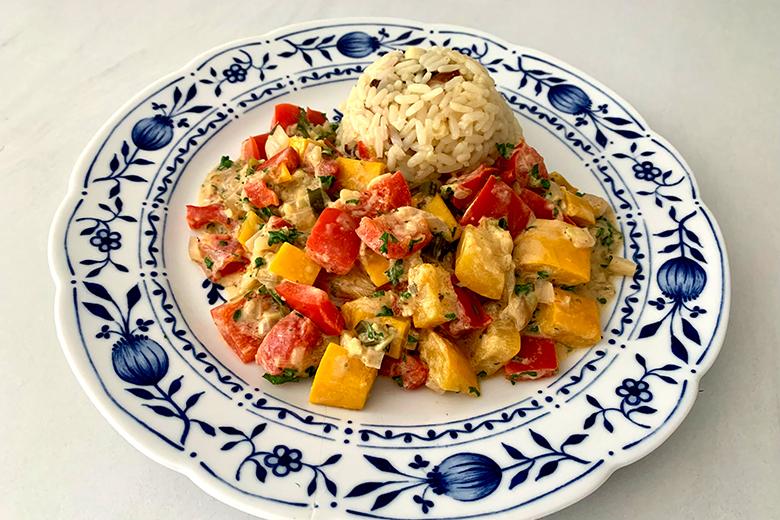 Zucchini-Paprika-Pfanne