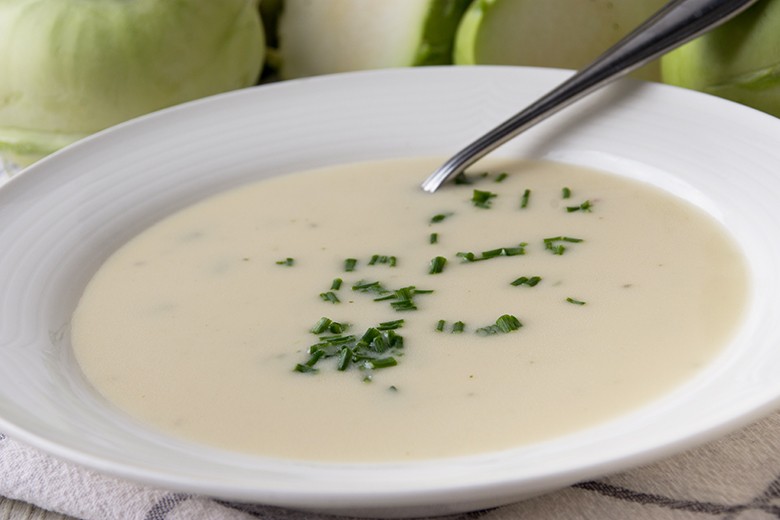 Kohlrabisuppe ohne Sahne