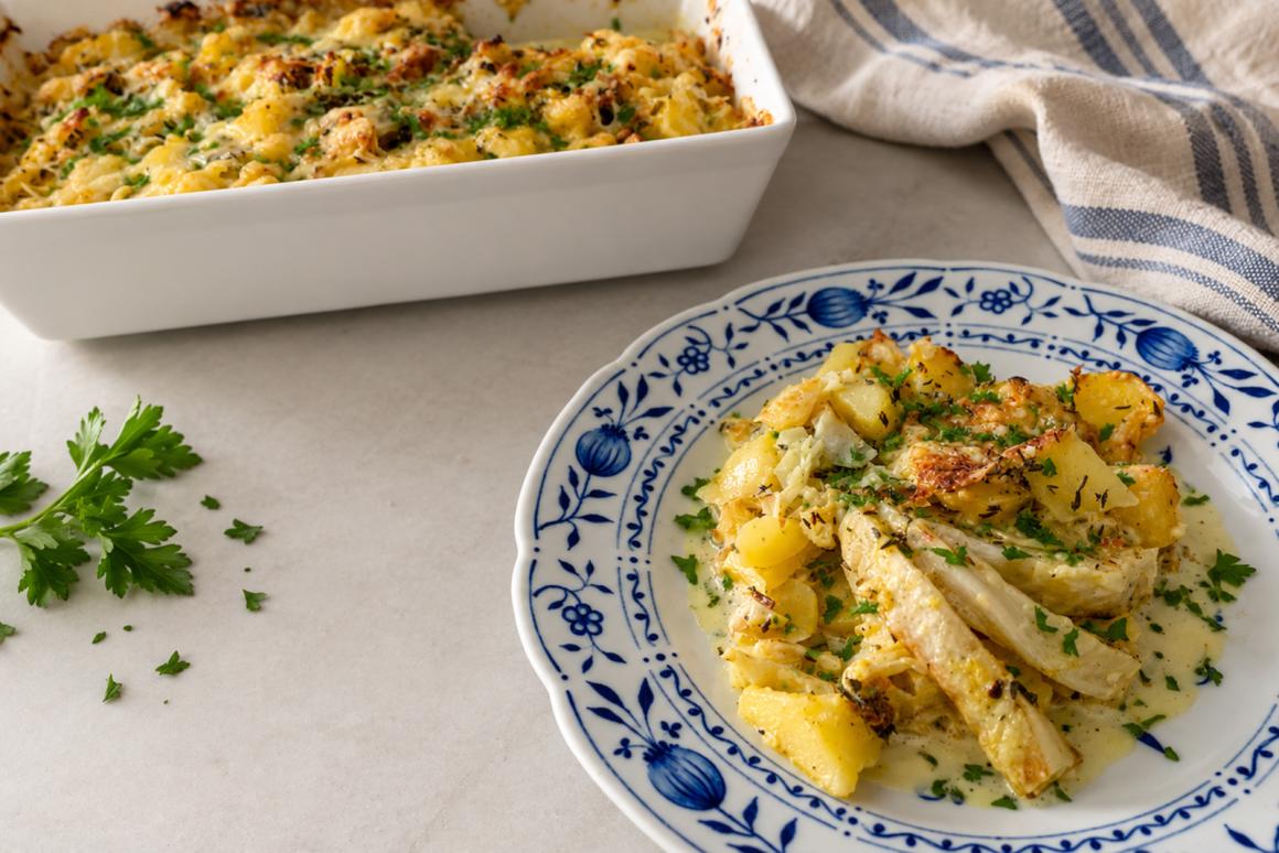 Kartoffel-Spitzkohlgratin