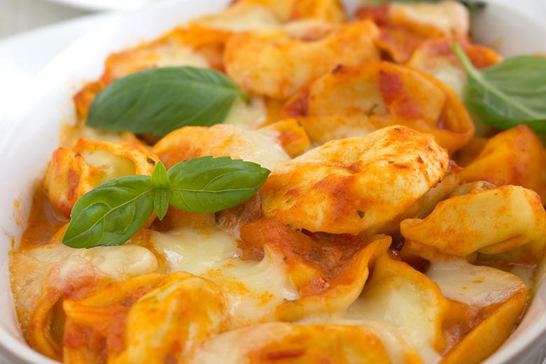 Überbackene Tortellini