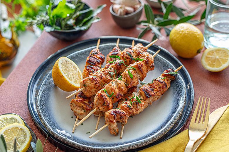 Hähnchenspieße in Joghurt mariniert
