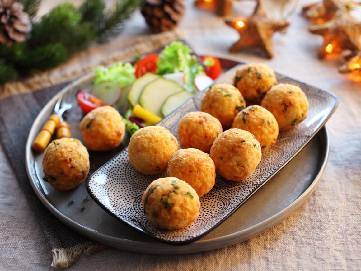 Reis-Frischkäse-Bällchen