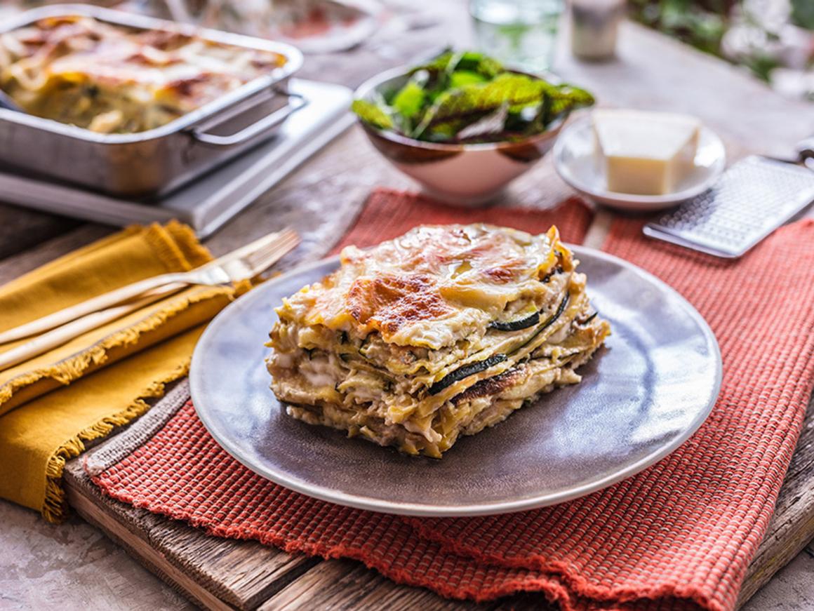 Zucchini-Käse-Lasagne