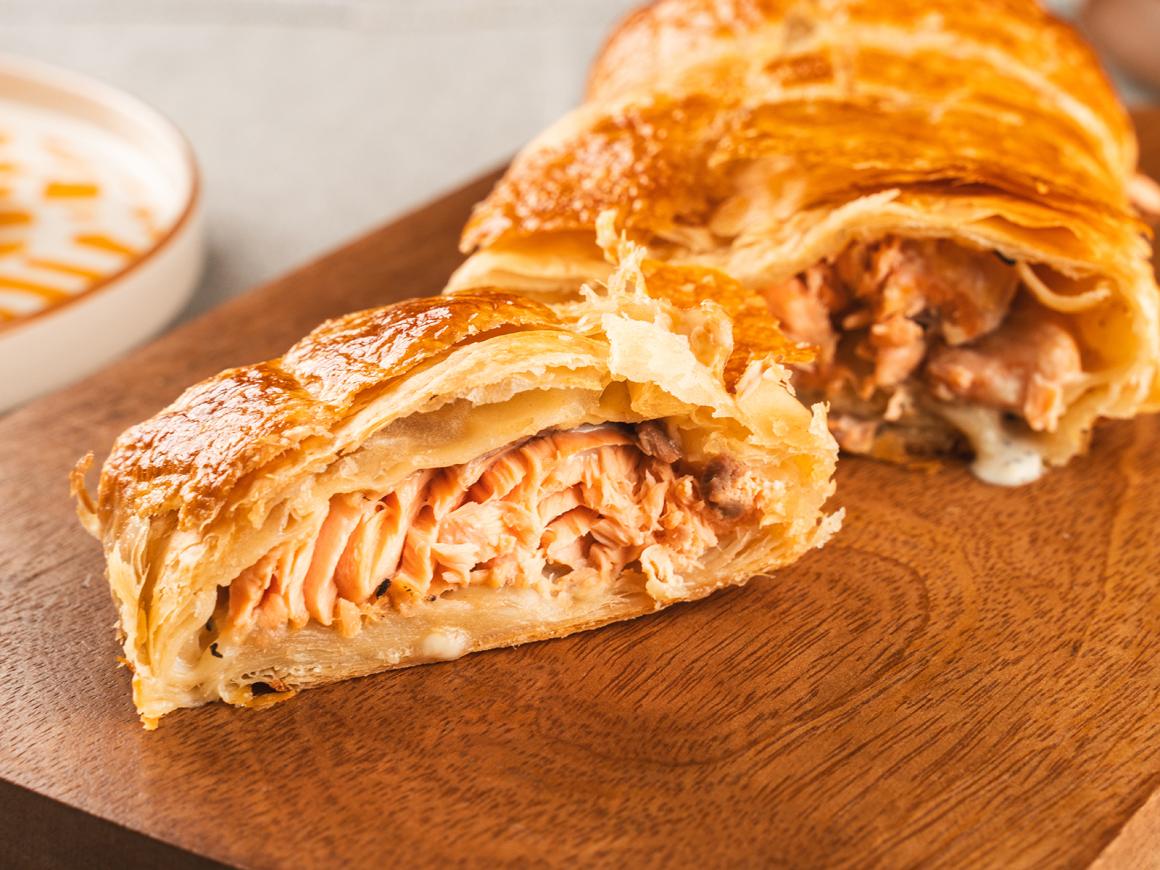 Lachsstrudel