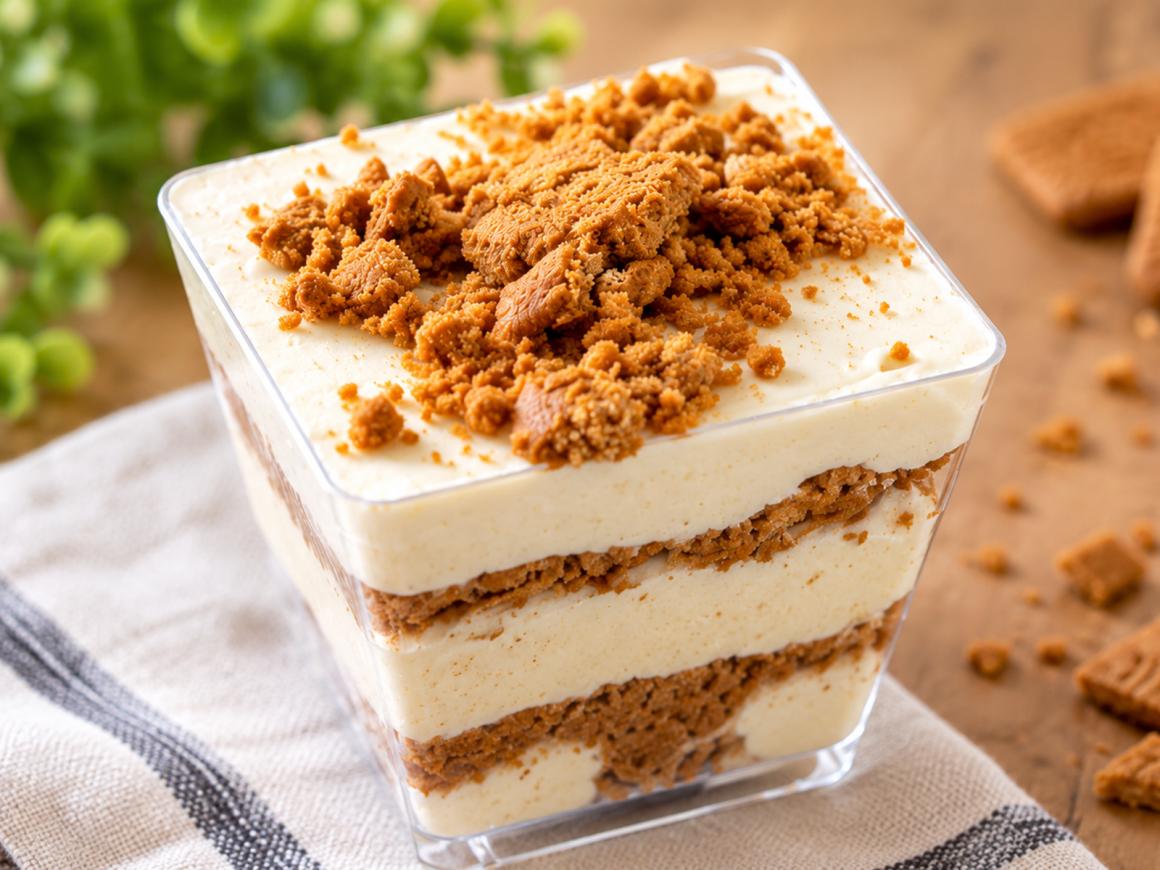 Karamellkeks-Dessert im Glas