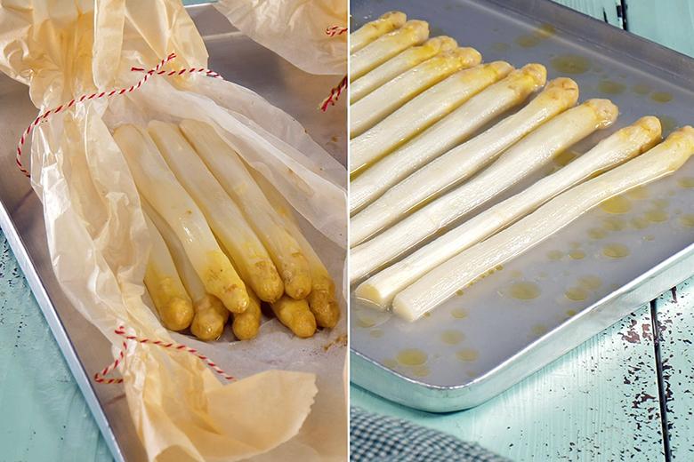 Gegarter Spargel aus dem Backofen