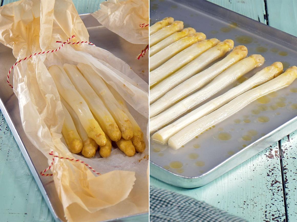 Gegarter Spargel aus dem Backofen