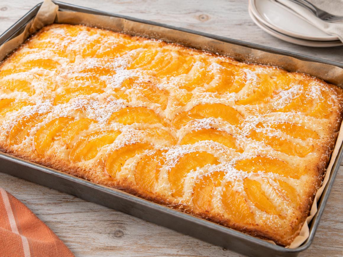 Pfirsichkuchen mit Joghurt