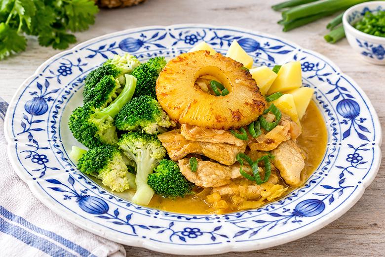 Putencurry mit Brokkoli