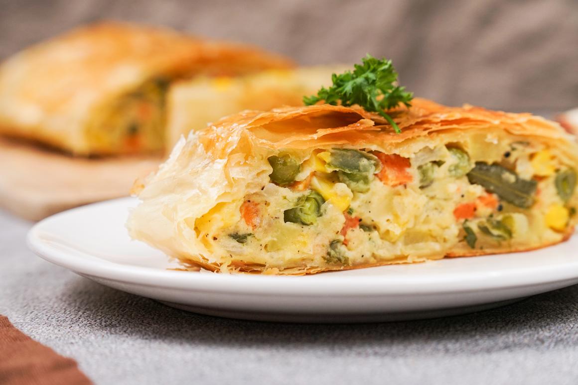 Gemüsestrudel mit Blätterteig
