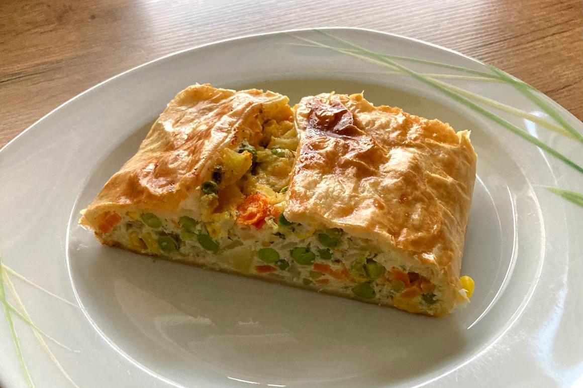 Gemüsestrudel mit Blätterteig