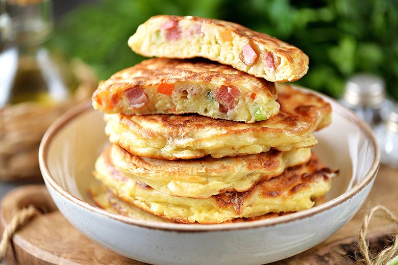 Pikante Pizza-Pancakes