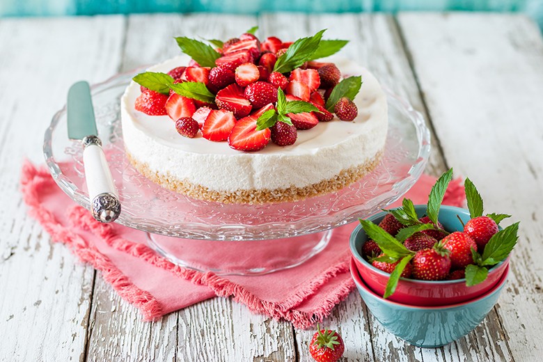 Erdbeer-Torte ohne Backen