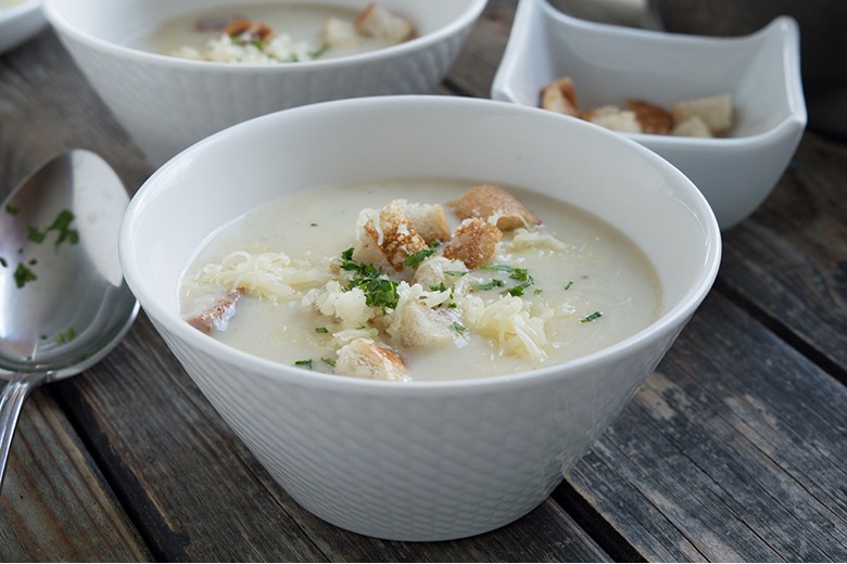Mikrowellen-Käsesuppe