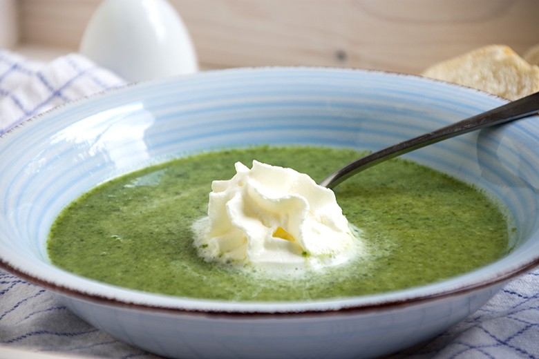 Spinatcremesuppe mit Kokosmilch