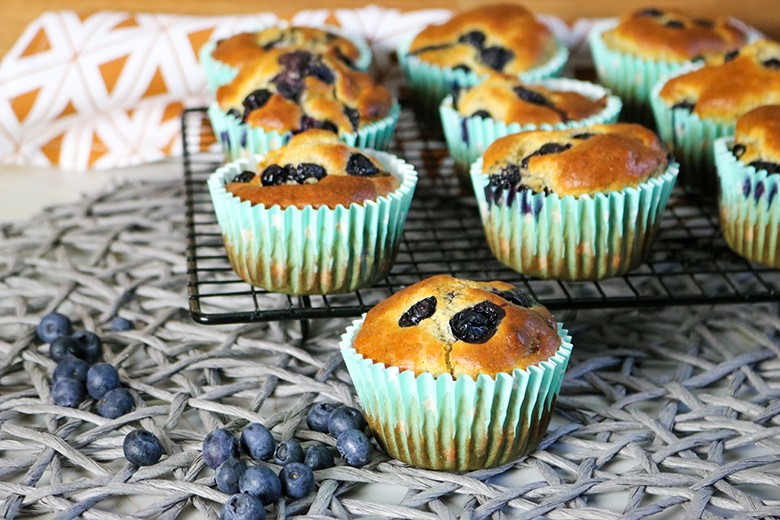 Blaubeermuffins ohne Zucker