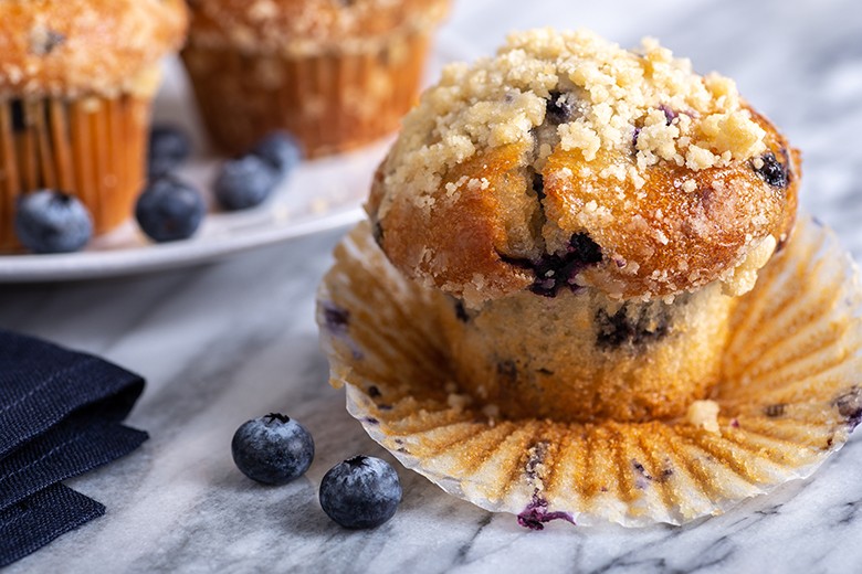 Amerikanische Blaubeermuffins
