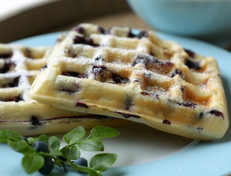 Blaubeerwaffeln