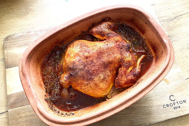 Thymianhähnchen aus dem Römertopf
