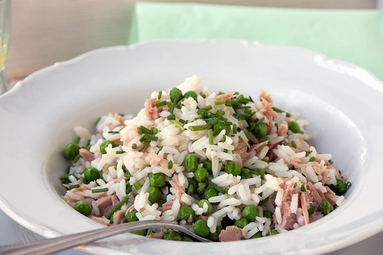 Reispfanne mit Thunfisch
