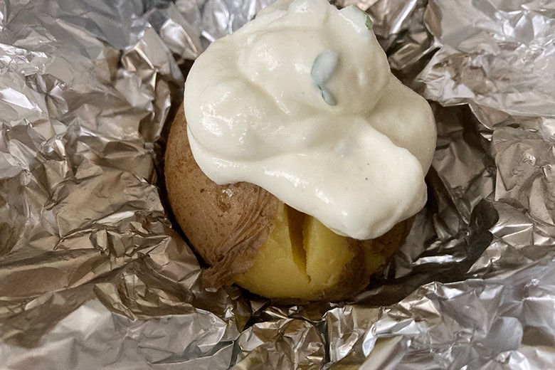 Ofenkartoffel mit Quark