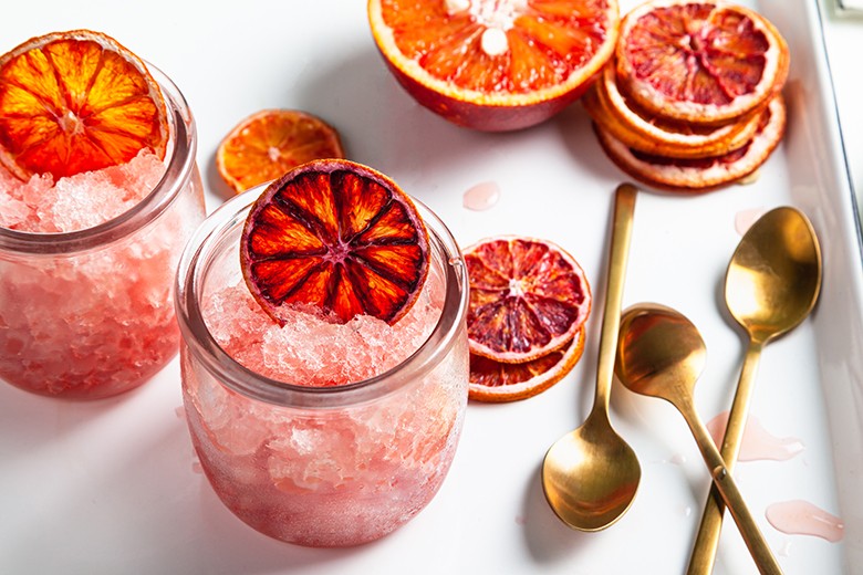 Blutorangen-Granita