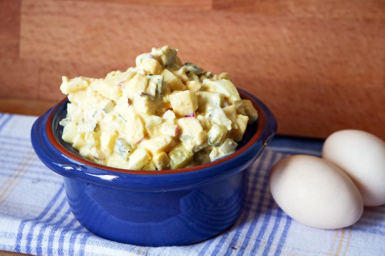 Eiersalat mit Apfel