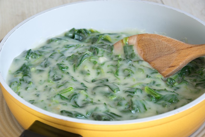 Gorgonzolasauce mit Spinat