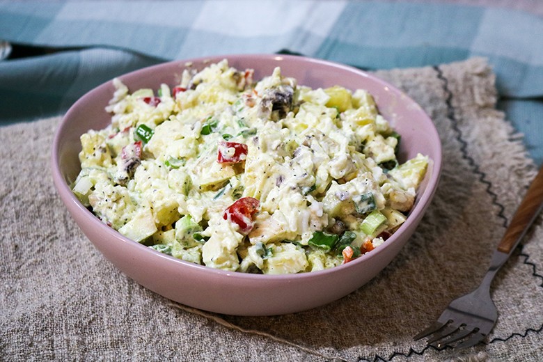 Reissalat mit Ananas