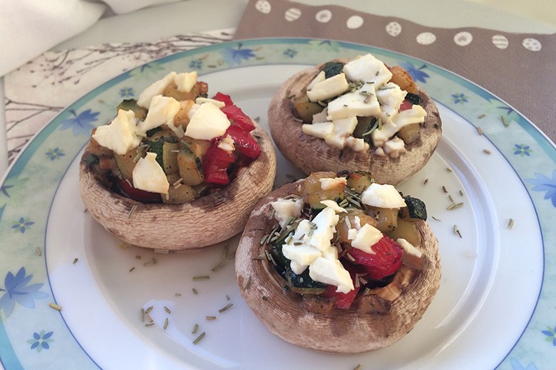 Gefüllte Champignons mit Feta