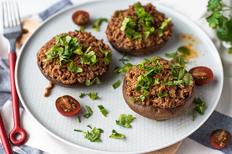 Gefüllte Champignons mit Hackfleisch