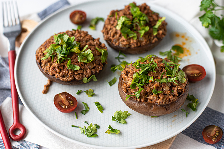 Gefüllte Champignons mit Hackfleisch
