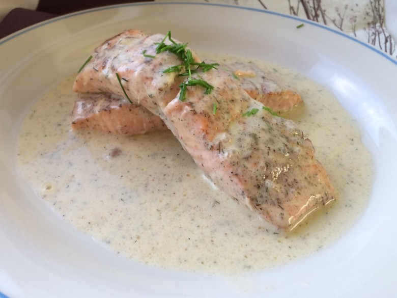 Lachs in Sahnesauce