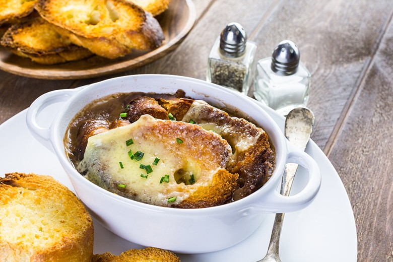 Echte französische Zwiebelsuppe