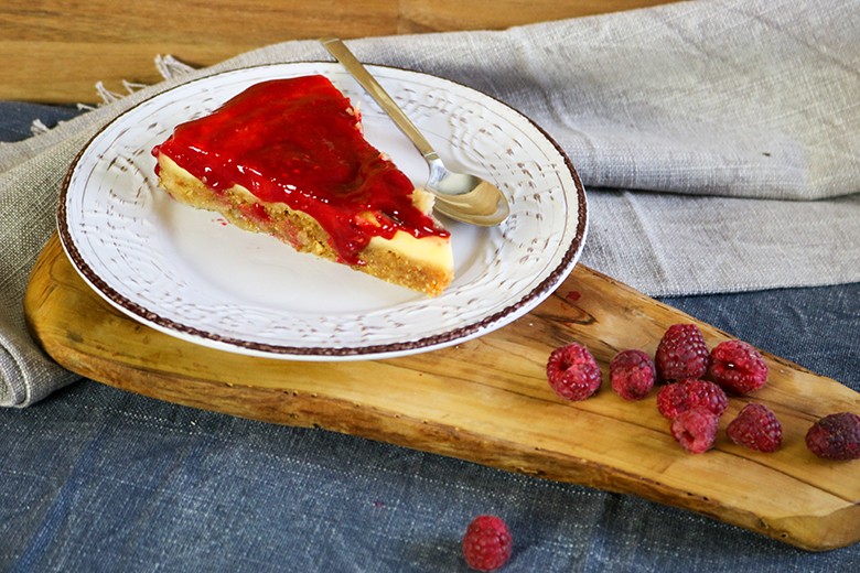 Cheesecake mit Himbeeren