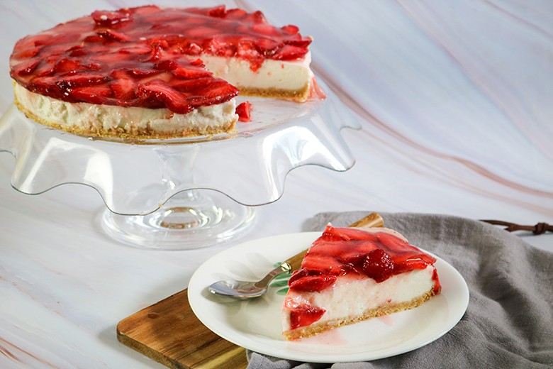 Cheesecake mit Erdbeeren