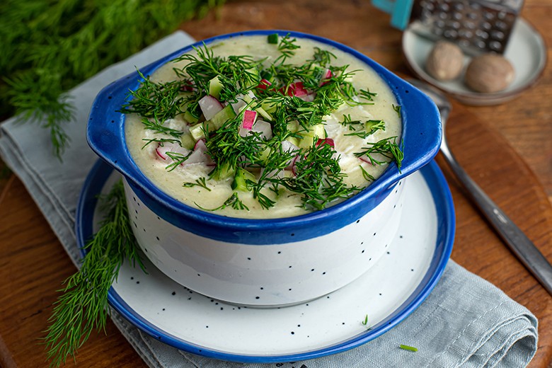 Kohlrabisuppe mit Joghurt