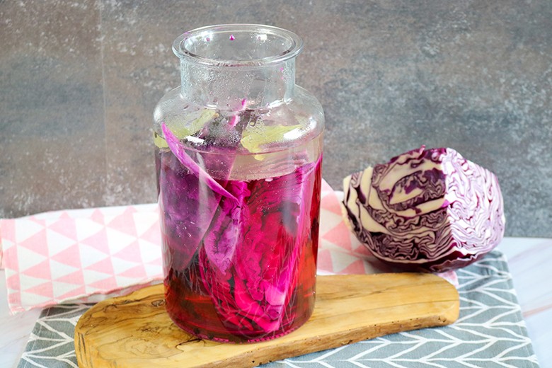 Eingelegter Rotkohl