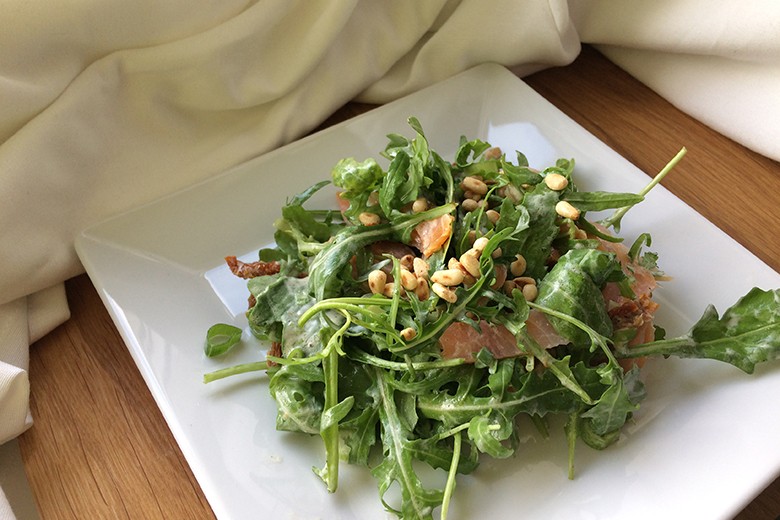 Rucolasalat mit Lachs