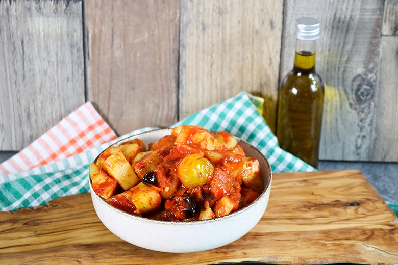 Kartoffelsalat aus Ofenkartoffeln