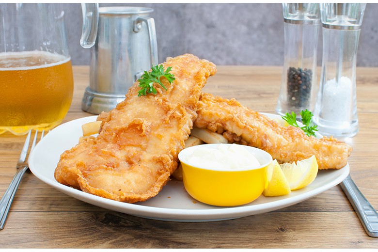 Zander im Bierteig