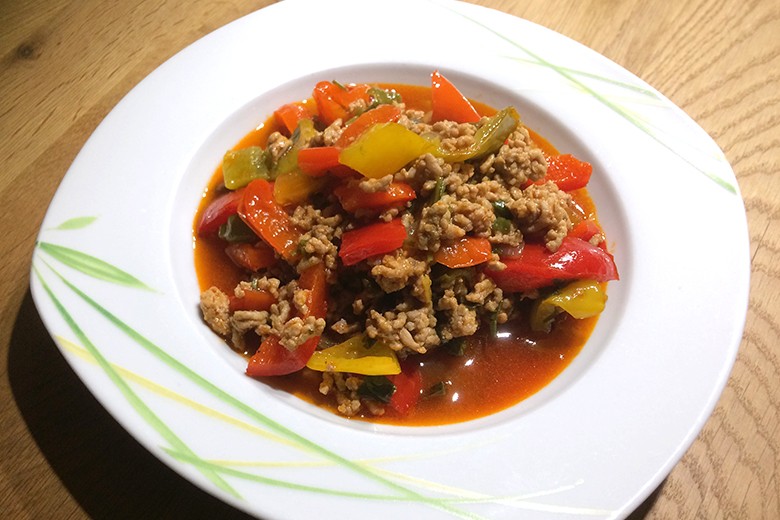 Paprika-Hackpfanne