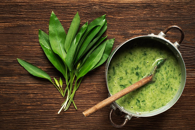 Vegane Bärlauchsuppe