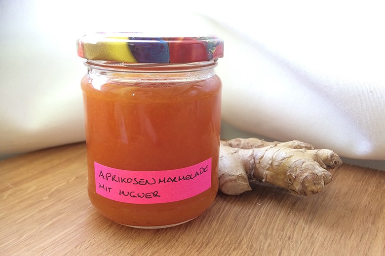 Aprikosenmarmelade mit Ingwer