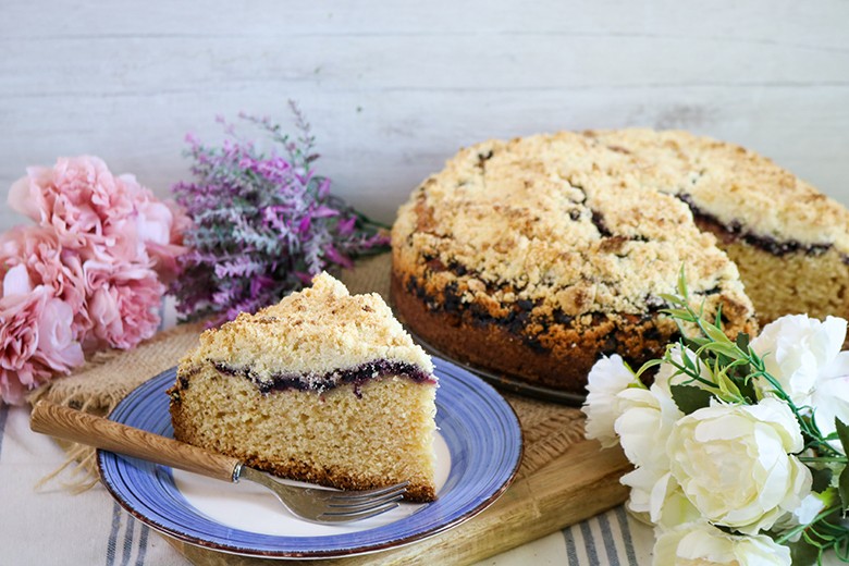Blaubeerkuchen mit Streusel