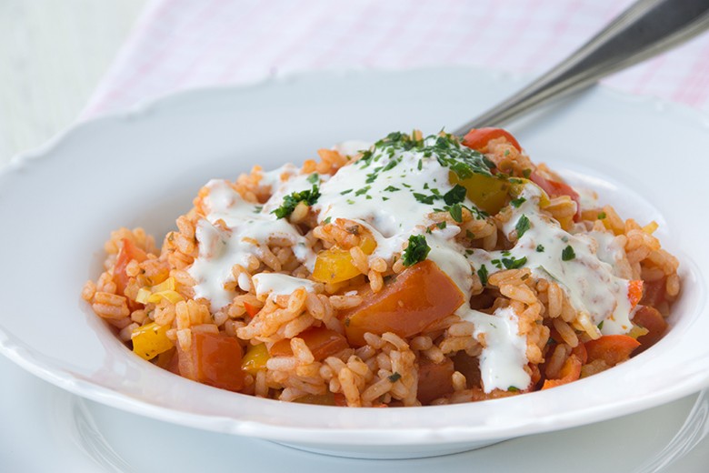 Paprika-Tomaten-Reis
