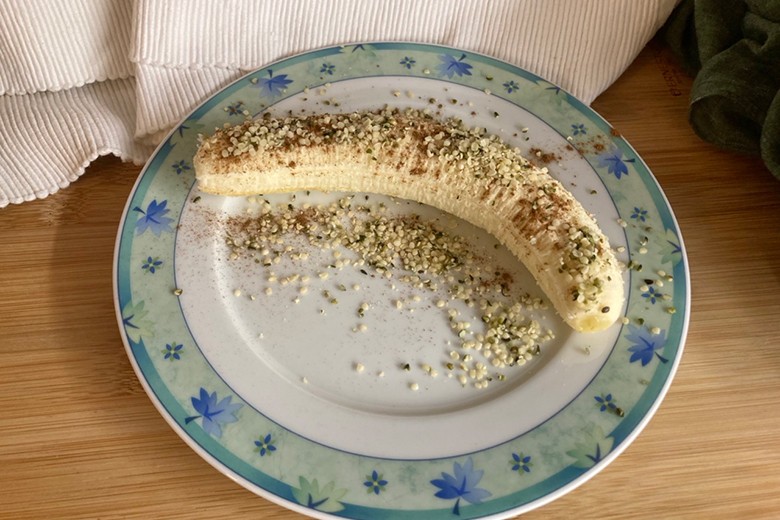 Einfaches rohes Bananendessert