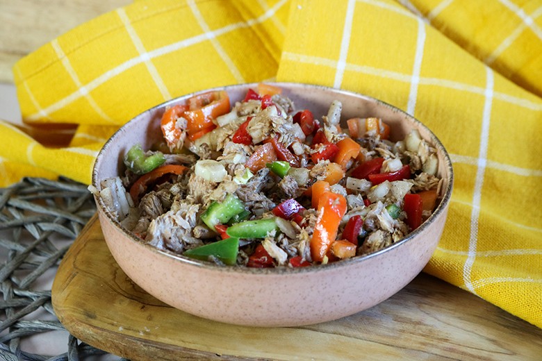 Paprika-Salat mit Thunfisch