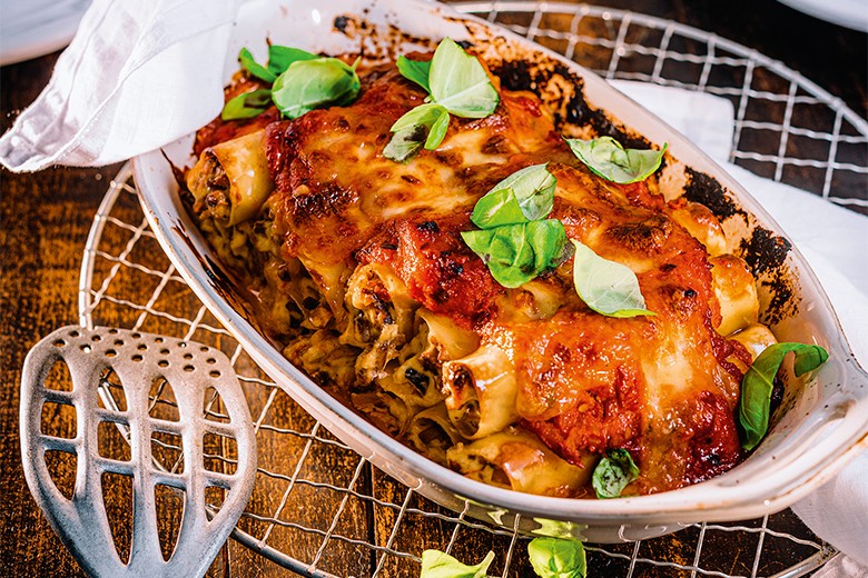 Gratinierte Pilz-Cannelloni