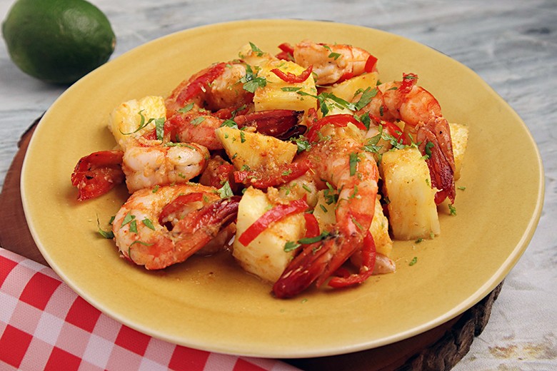 Garnelen-Curry mit Limette
